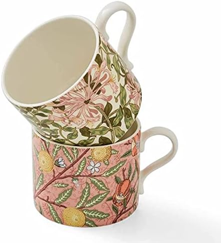 Portmeirion Morris & Co. Fruit and Honeysuckle Mugs, Set of 2