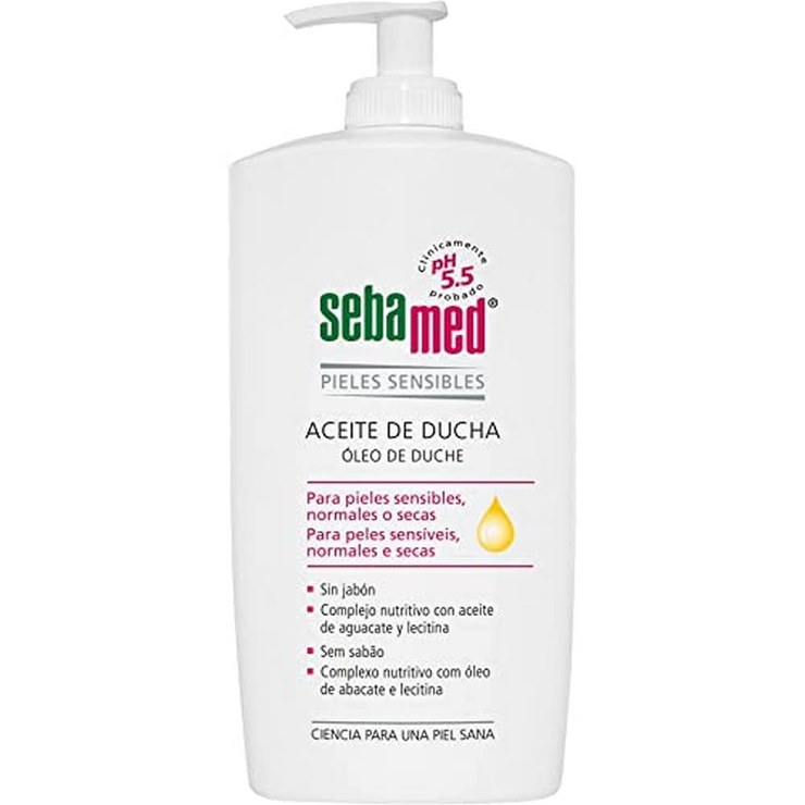 Sebamed Aceite de Ducha 500ml, Aceite de Ducha for sensitive skin and normal skin, libre de jabón, indicated for the higiene diaria