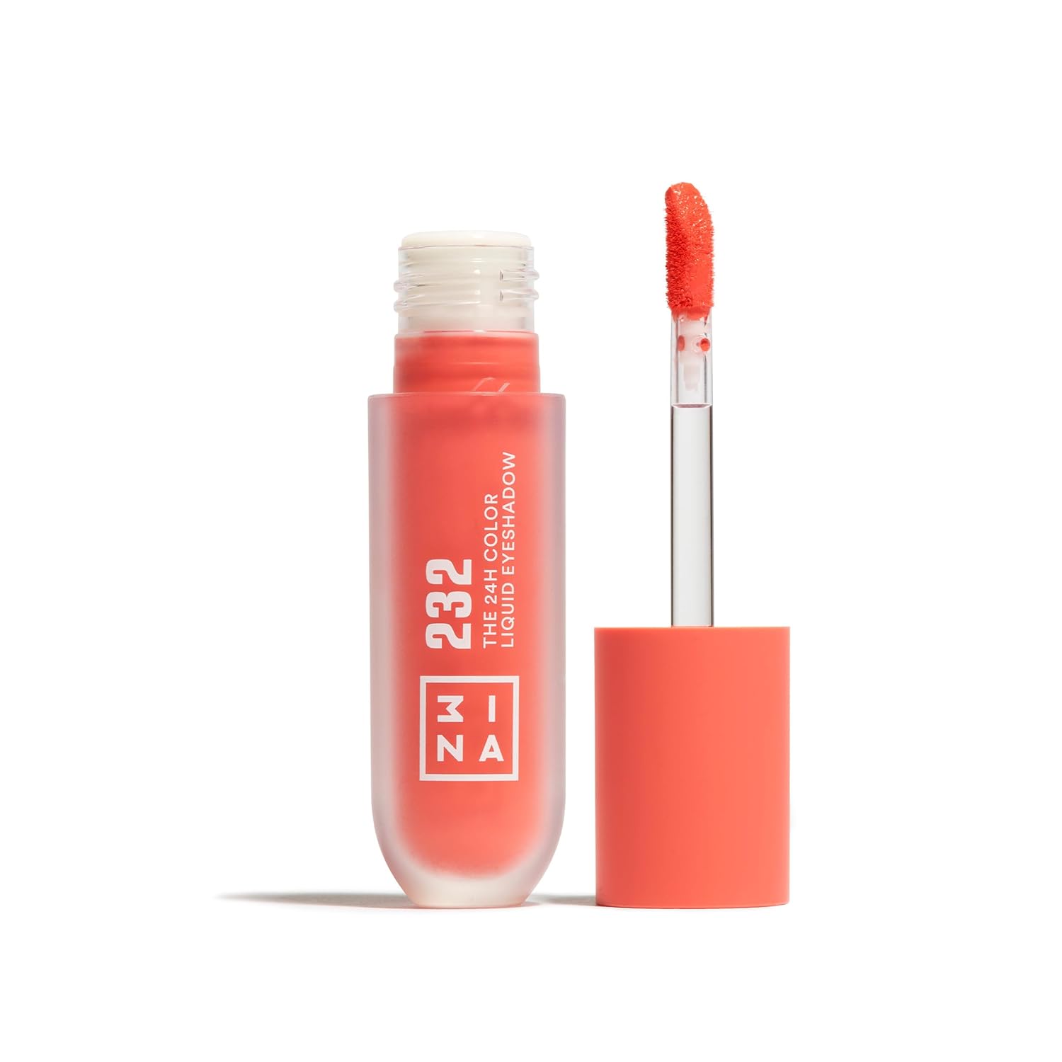3INA MAKEUP - The 24H Color Liquid Eyeshadow 232 - Hot Coral Liquid Eyeshadow - 24H Long Lasting - Waterproof Formula - Light and Creamy Texture - Vegan - Cruelty Free