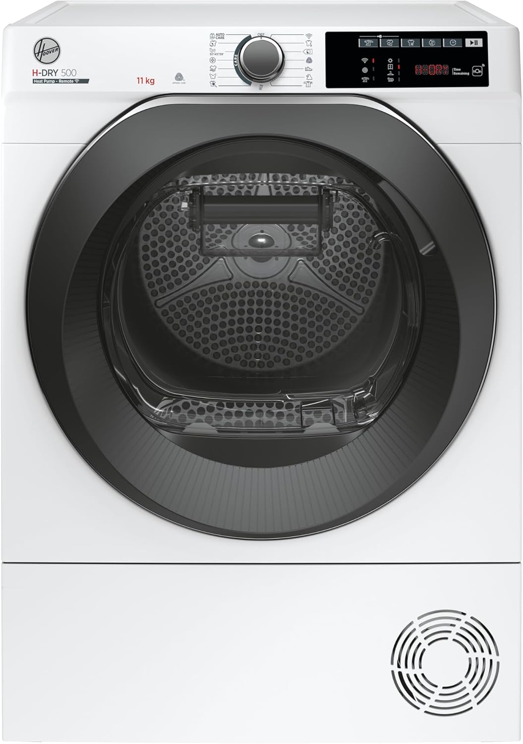 Hoover H-DRY500 NDEH11A2TCBEXS-S Heat Pump Dryer, 11 kg, Smart Operation, AquaVision, Shoe Frame, Symbol Trim