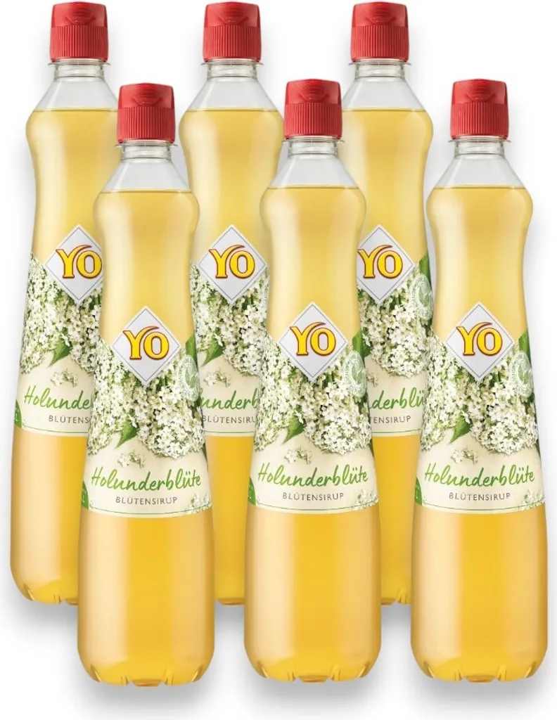 YO Elderflower Syrup Vegan No Deposit | 700ml (6-pack)