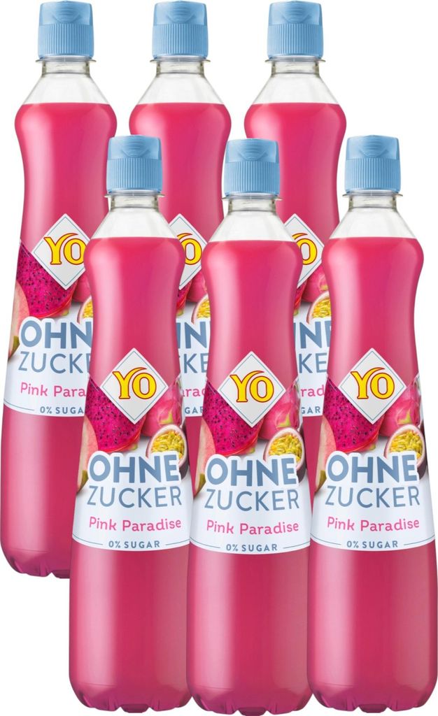 YO Syrup Pink Paradise 0% sugar – 700 ml (pack of 6)