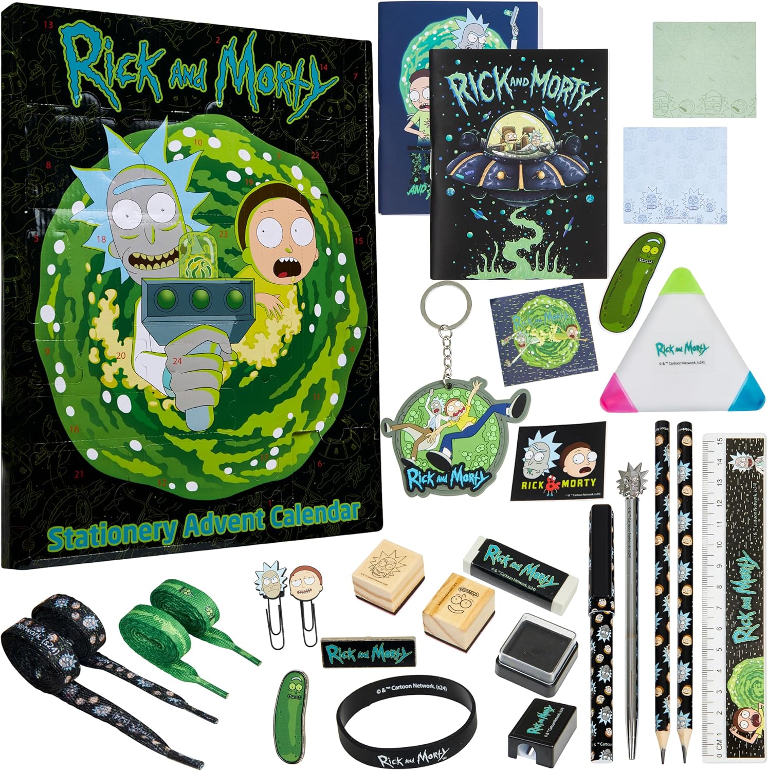 RICK AND MORTY Advent Calendar 2025 Countdown Calendar Christmas Calendar with 24 Surprises Funny Stationery Gift Idea