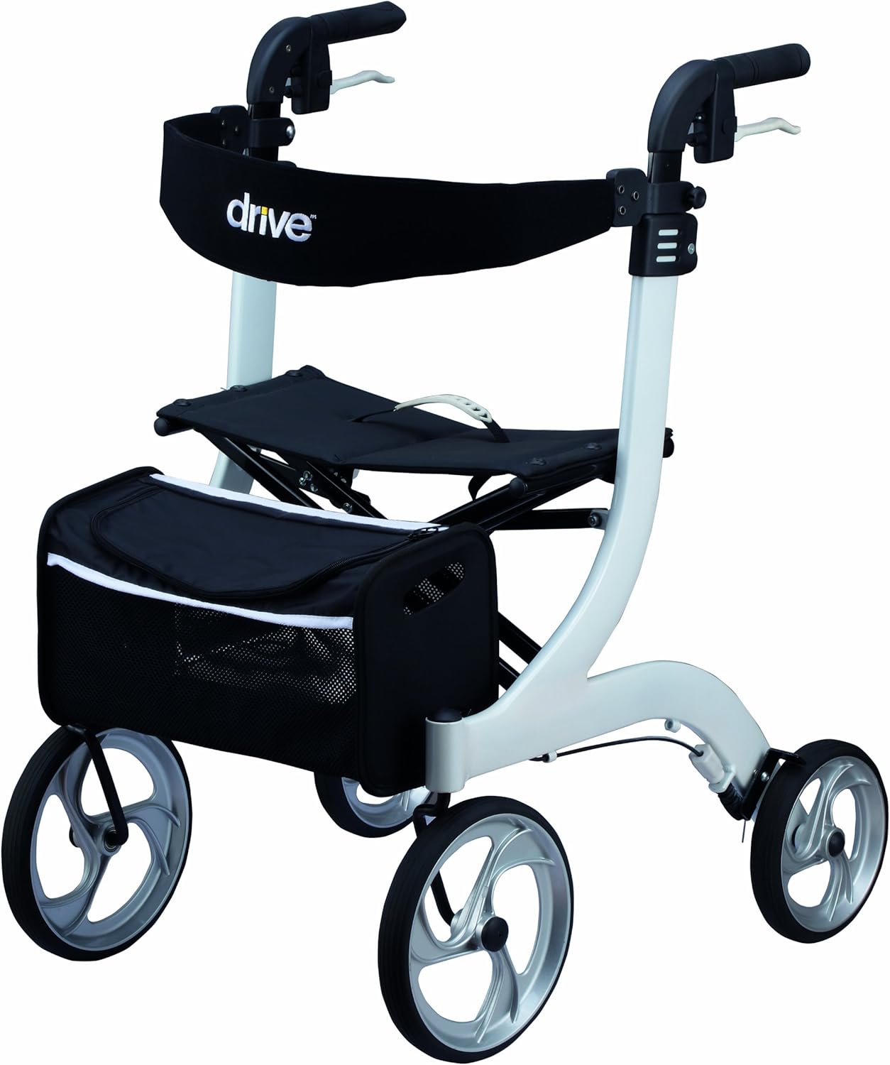Drive Medical Nitro Wheeled Walking Aid Large White