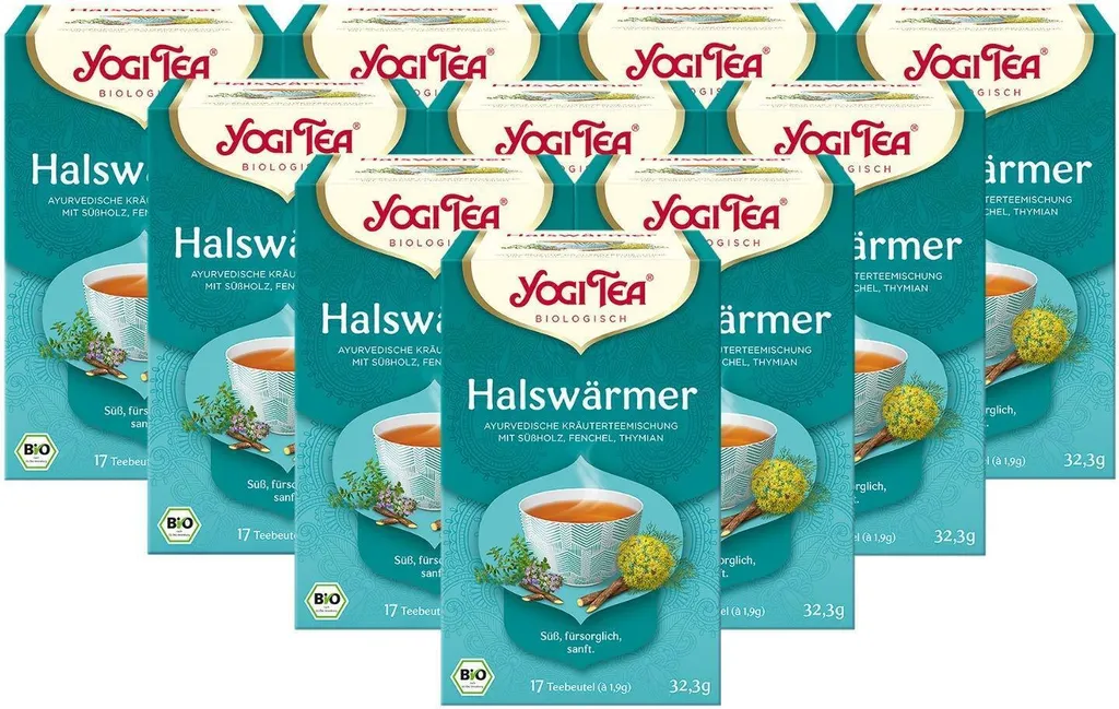 Yogi Tea, Throat Warmer, 17 tea bags - 10 pack (10 x 32.3 g)