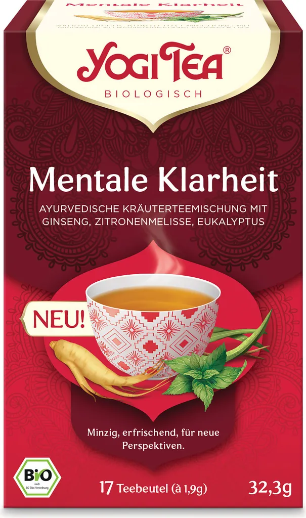 YOGI TEA Mental Clarity 32.3g Herbal Tea - minty, refreshing