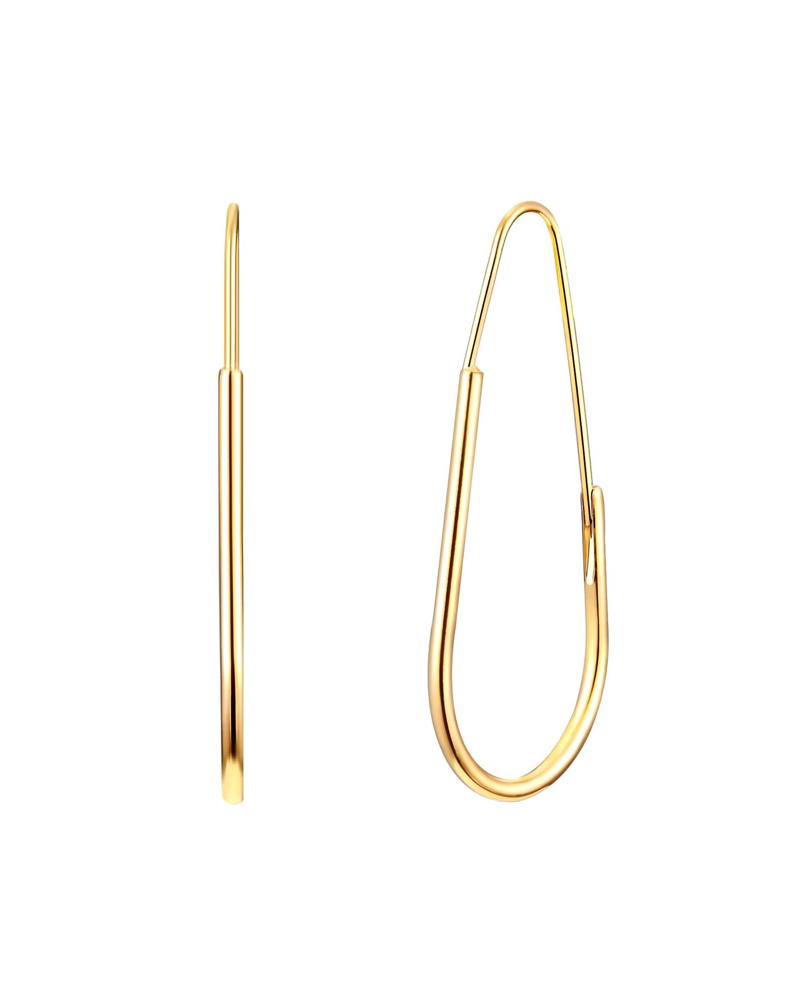 Yokoamii earring hoop earrings metal alloy in yellow gold