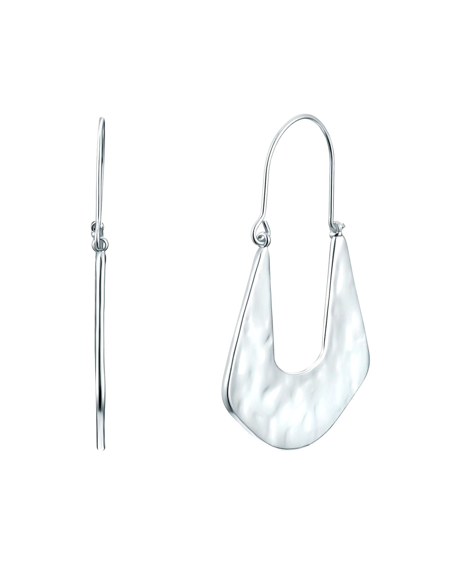 Yokoamii earring hoop earrings metal alloy in silver