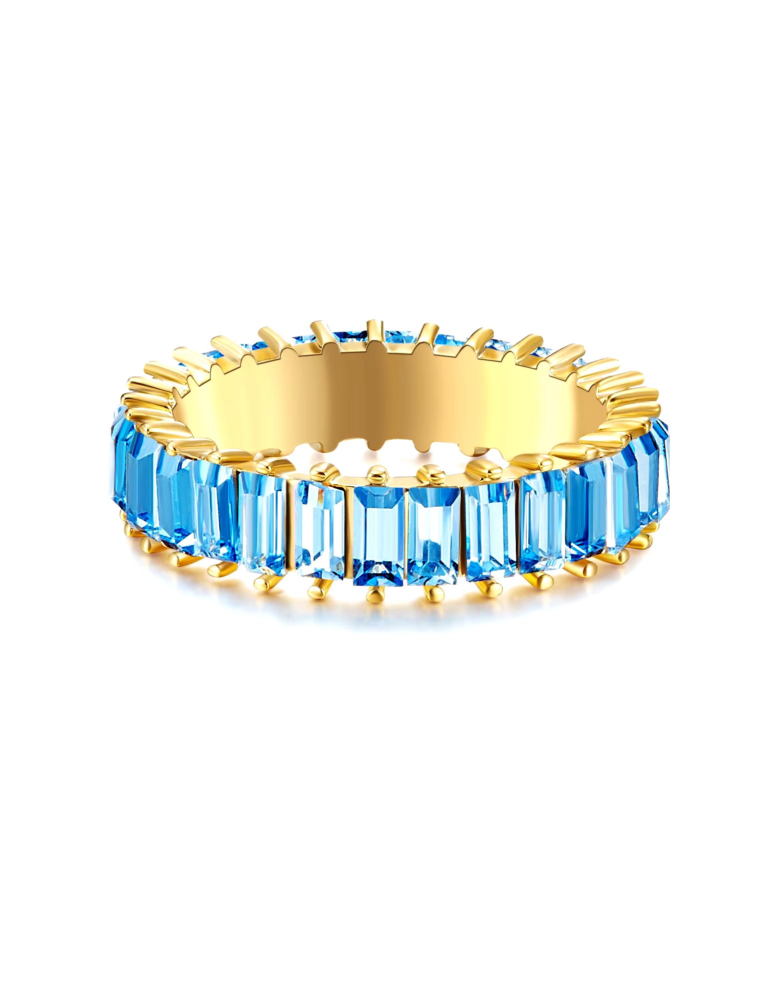 Yokoamii ring ring metal alloy glass crystal in yellow gold
