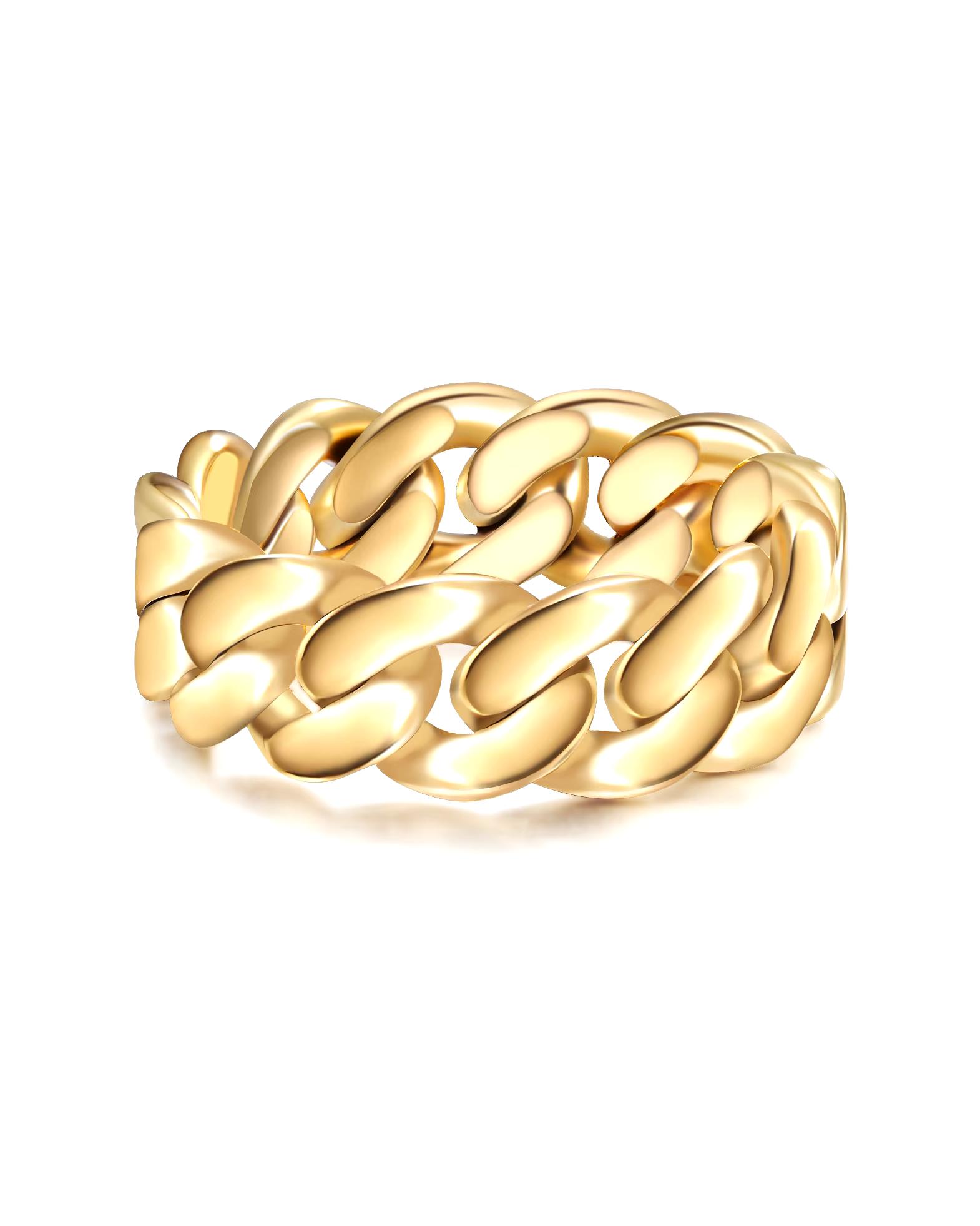 Yokoamii ring ring metal alloy in yellow gold