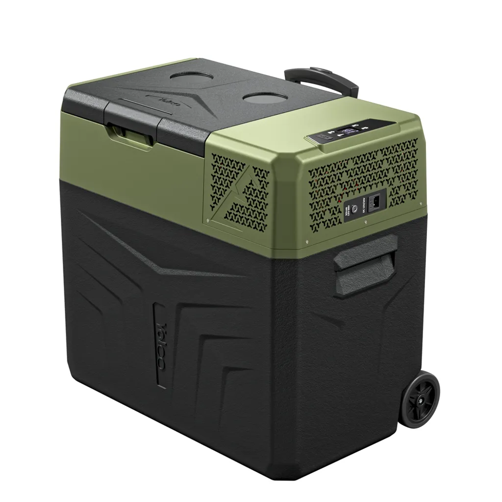 YOLCO BCX50 Green Compressor Cooler Box 50L – Portable Car Refrigerator, 12/24V & 230V