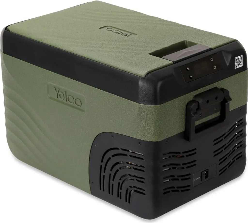 YOLCO KX30 Green Compressor Cooler 30L – Dual-Zone Car & Camping Refrigerator with App Control, 12/24V & 230V