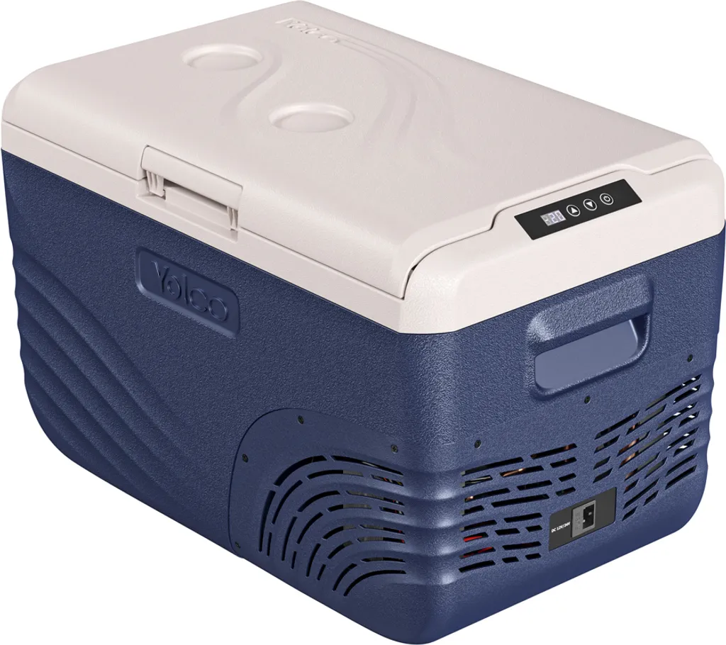 Yolco NX30 BLUE Electric Compressor Cooler, App Control via Bluetooth, 12/24 V and 230 V, with USB Port for Car, Truck, Boat, 28 Liters