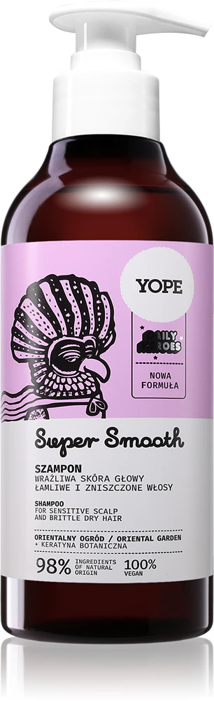 Yope Daily Heroes Smooth Shampoo Oriental Garden strengthening shampoo for damaged and brittle hair