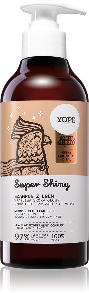 Yope Daily Heroes Super Shiny Shampoo for shiny curly hair