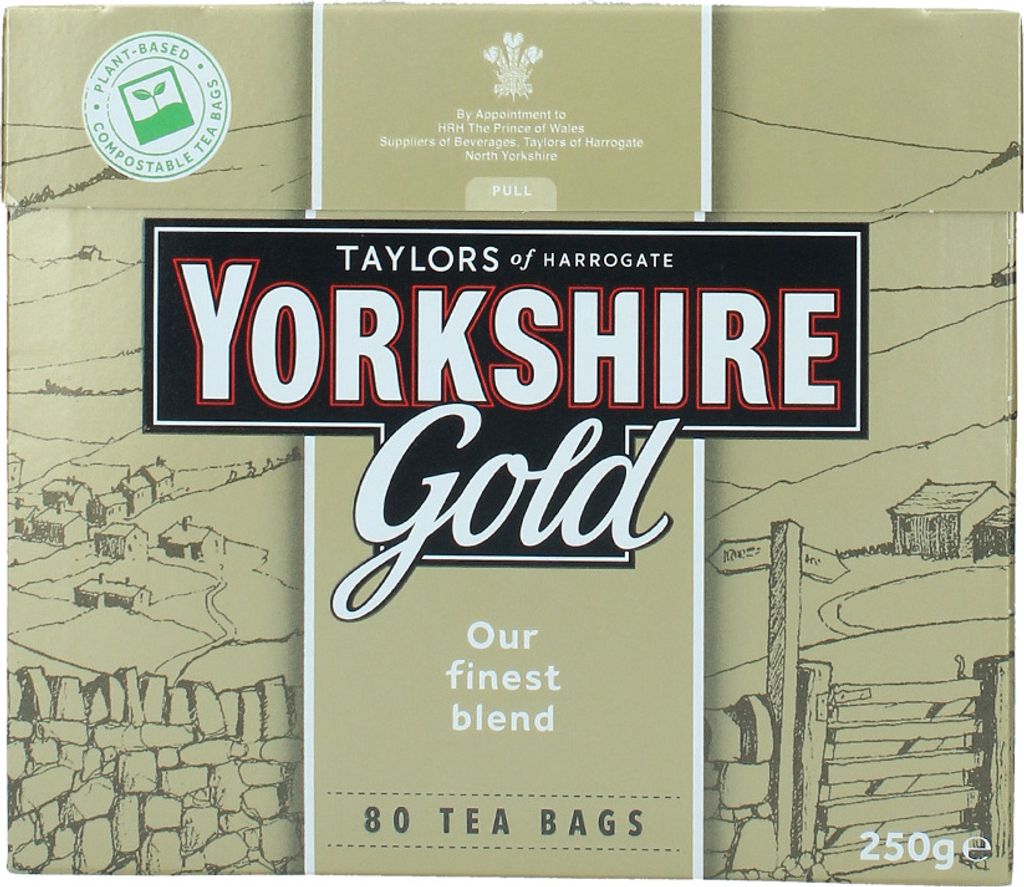 YORKSHIRE TEA Gold Black Tea, 80 tea bags, 250g