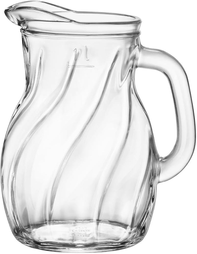 Bormioli Rocco Bistrot Twist Jug, Glass, Transparent, 1 Liter