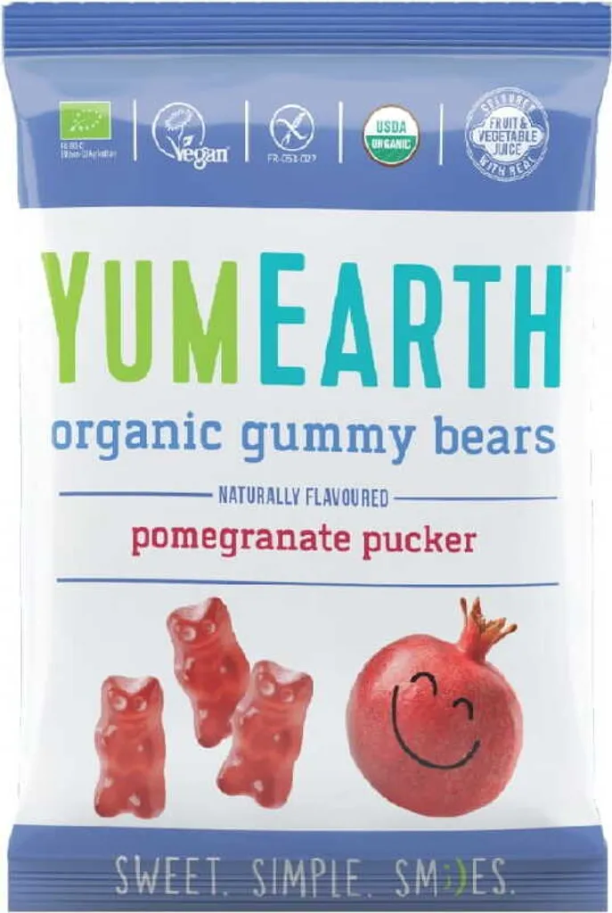 YumEarth Eko Fruit Gummies with Pomegranate Flavor and Vitamin C 50g
