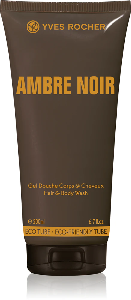 Yves Rocher Ambre Noir Shower Gel for Hair and Body for Men