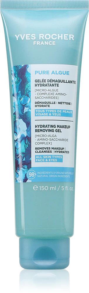Yves Rocher Pure Algue Gel for cleansing and makeup removal with moisturizing effect 150ml