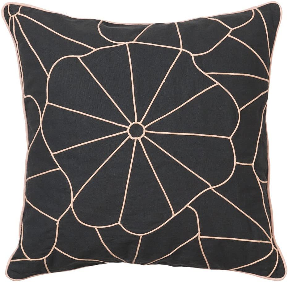 broste Copenhagen Cushion Cover Code Dori Anthracite/Helllachs