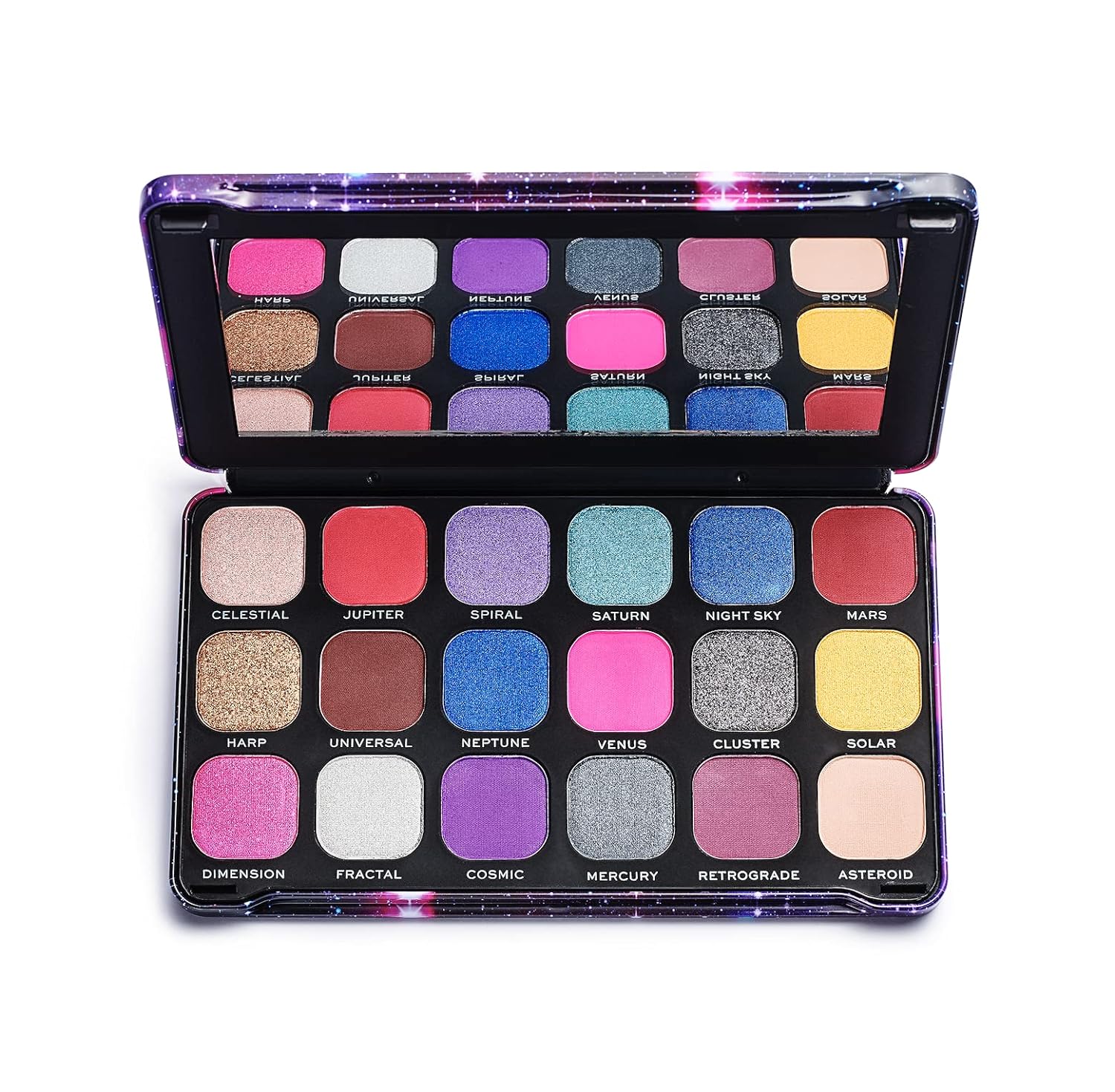 MakeUp Revolution Forever Flawless Constellation Eyeshadow Palette, 18 Shades, 19.8 g