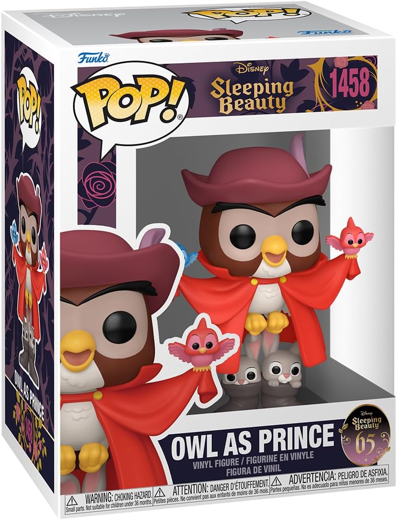 Funko POP! Disney: Sleeping Beauty 65th Anniversary - Owl As Prince - Sleeping Beauty/Sleeping Beauty and the Prince - Vinyl Collectible Figure - Gift Idea - Official Merchandise - Movies Fans