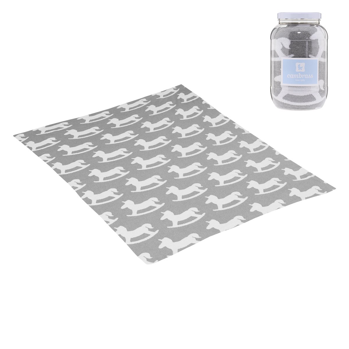 Cambrass Bedspread Cotton, 80 x 100 cm grey