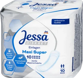 Jessa Diskret Pads Incontinence Maxi Super, 10 pcs