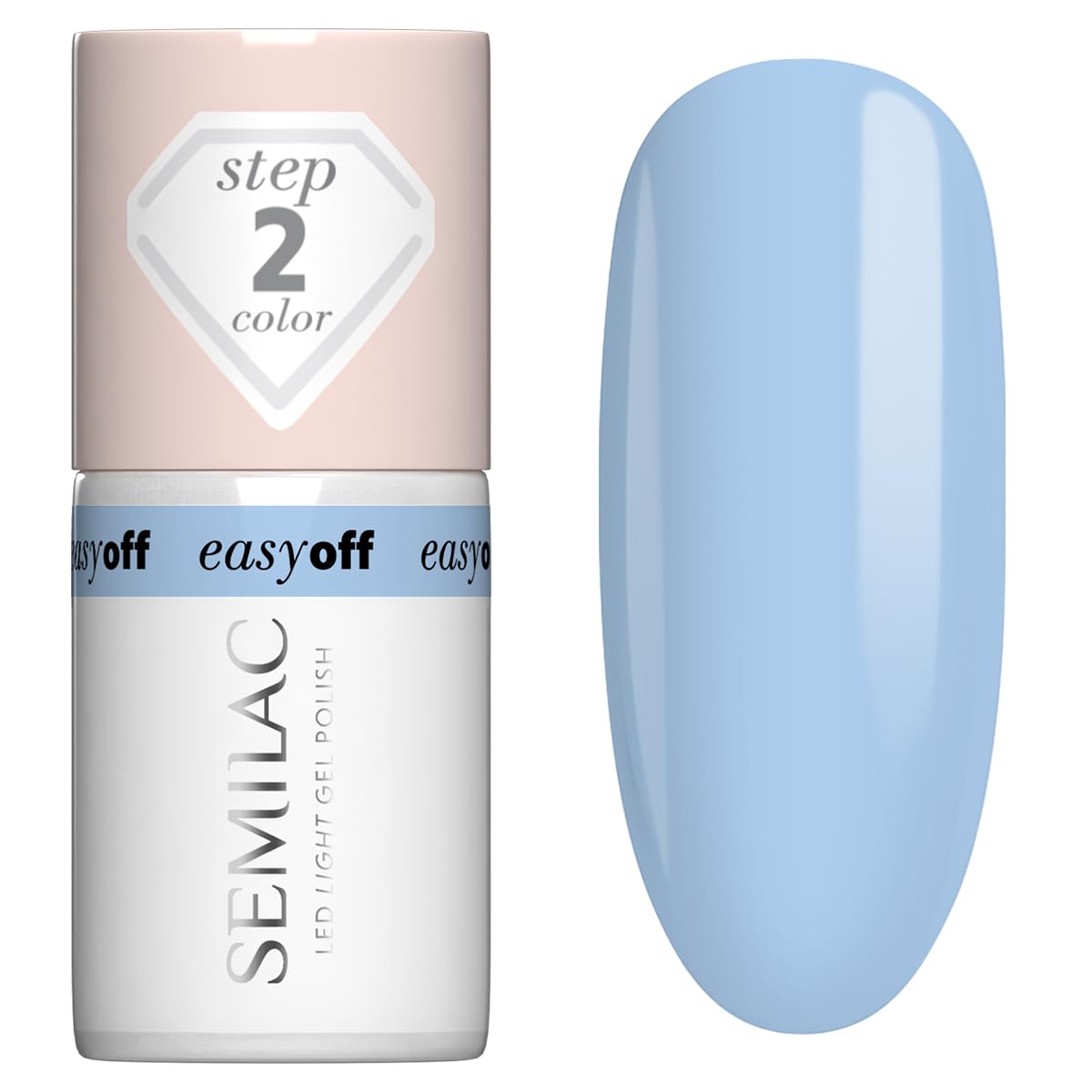 Semilac Easy Off Nail Polish LED Light L15 Azul Blue 7 ml
