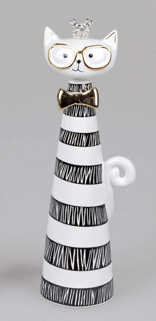 Itrr Decorative Figure Cat With Glasses Approx. 9 X 28 Cm