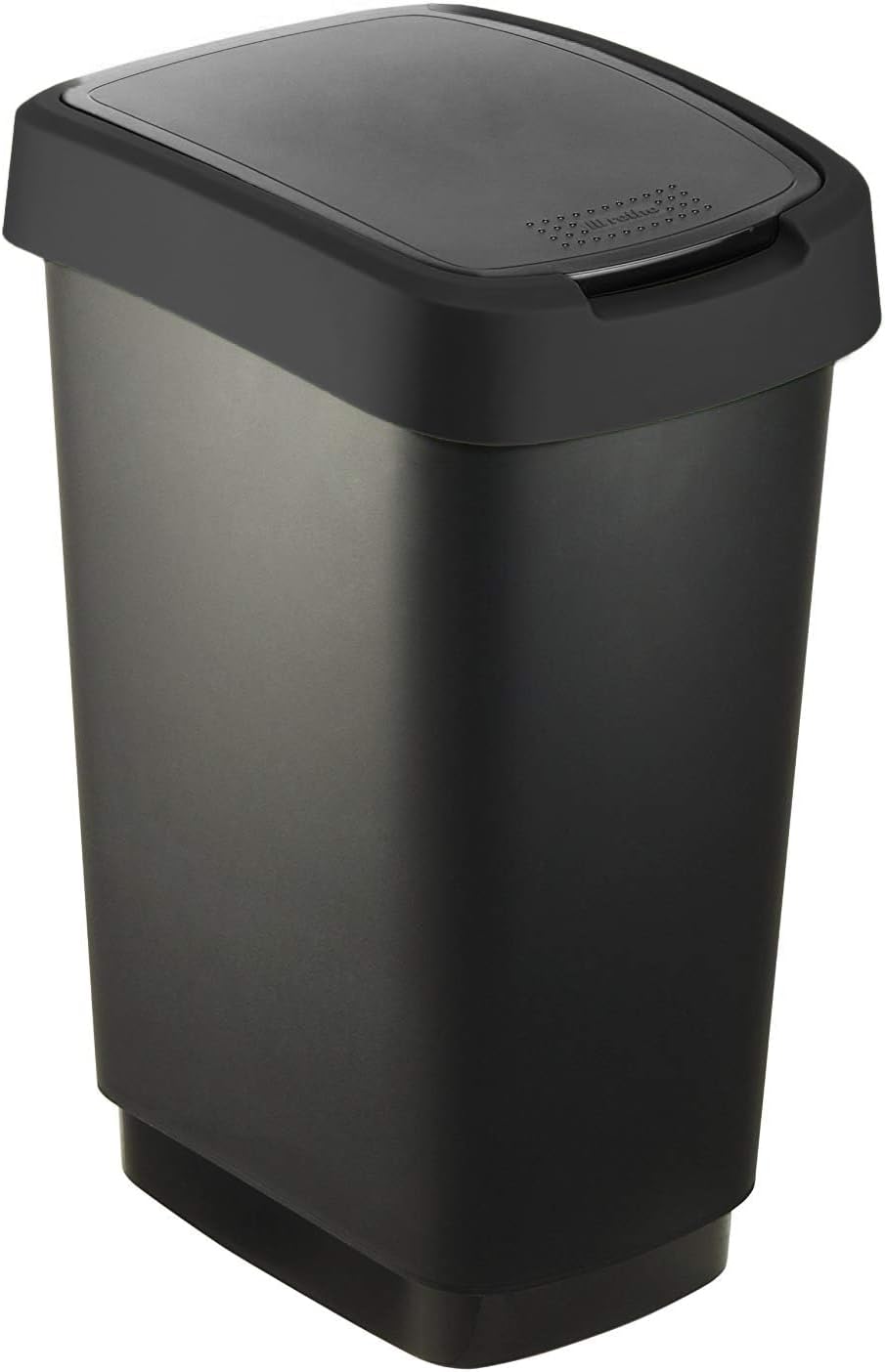 Rotho Salsa Bin 50 L with Lid, Plastic (PP) BPA-Free, Black Recycled, 50 L (40.1 x 29.8 x 60.2 cm)