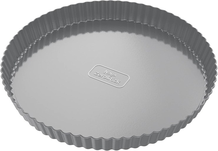 Ninja Foodi ZEROSTICK B30910EUUK Non-Stick Durable Durable Aluminized Steel Cake Tin, Grey, 25 cm