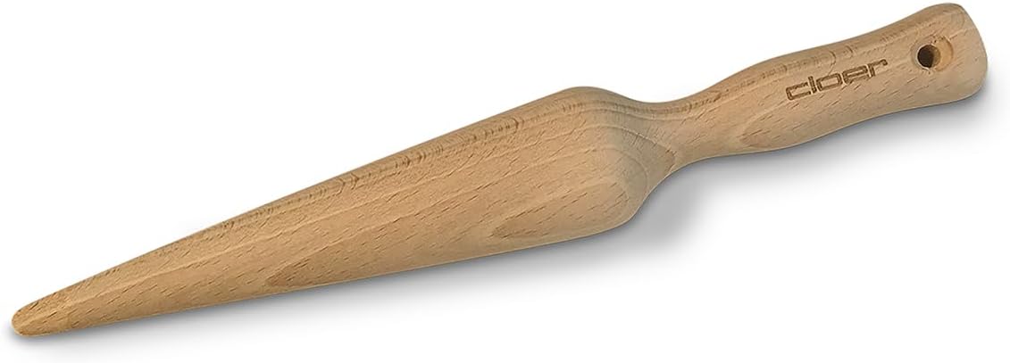 Cloer 90002 Waffle Horn for Turning Delicious Cones Handmade, Made from Untreated Beech Wood with Fired Cloer Logo