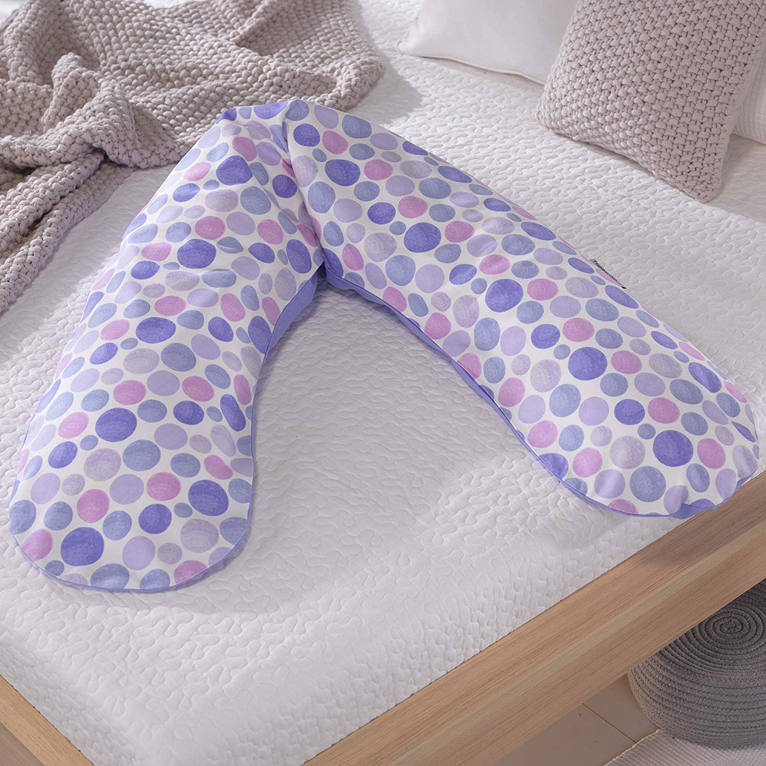The Original Theraline Pregnancy and Breastfeeding Pillow Filled with Sand-Like Original Micro-Beads - Comes with Outer Cover,190 cm