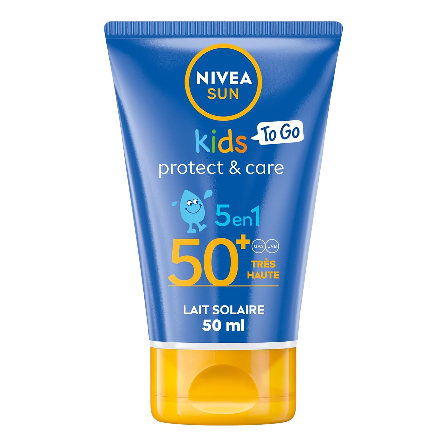 NIVEA SUN Protect & Play Kids Sun Lotion SPF 50+ Travel Size (1 x 50ml) Water Resistant Sun Protection Skin Sun Protection