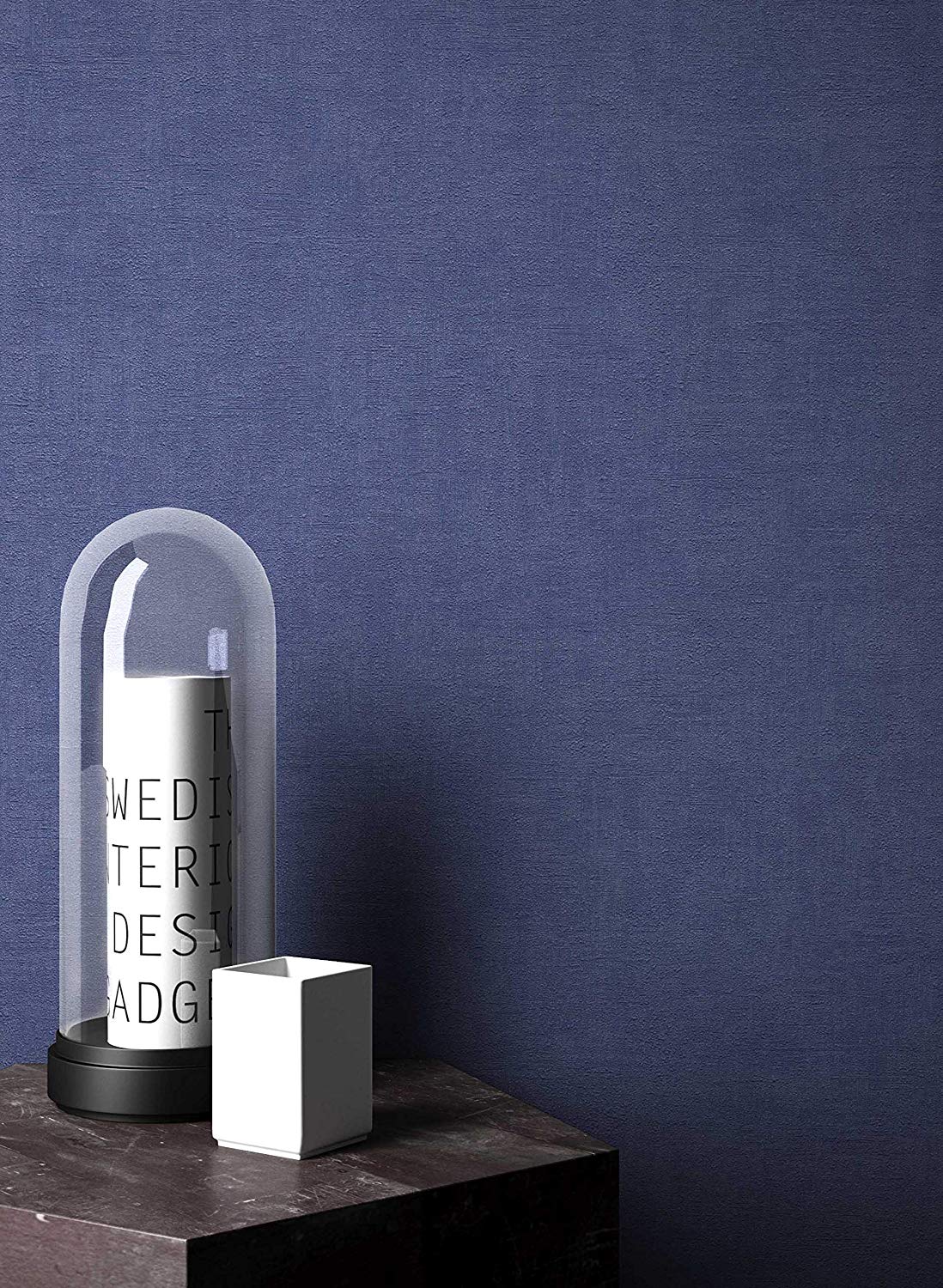 Newroom Design Newroom Wallpaper Graphic Blue Graphic Retro Non-Woven Wallpaper With Wallp