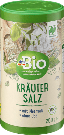 dmBio Herbal salt without iodine, Naturland, 200 g