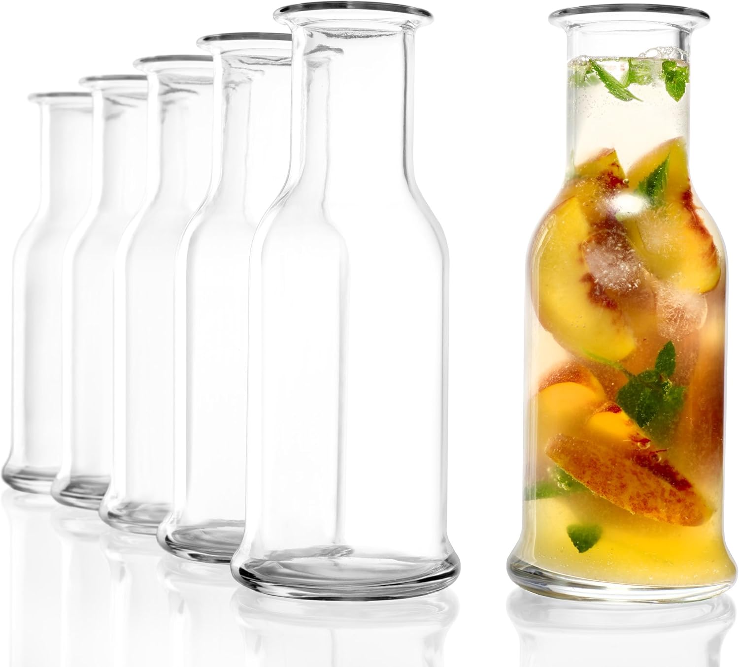 Stölzle Lausitz Store Stölzle Lausitz Purity Glass Carafe / Set of 6 Carafes 500 ml High-Quality Carafe Glass Suitable as Water Carafe for Lemonade, Wine Carafe / Shockproof and Dishwasher Safe