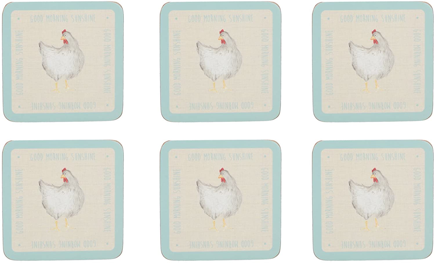 Creative Tops 11 x 11 x 7 cm Wooden Coasters, Multi-Colour