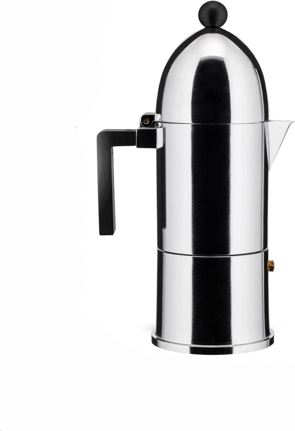 A di Alessi La Cupola Espresso Coffee Maker, 6 Cups, Black Trim, (A9095/6 B)