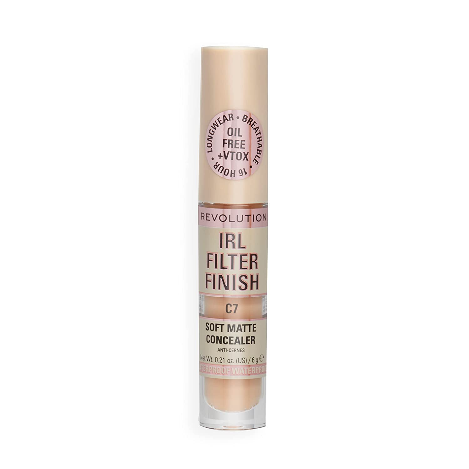revolution Makeup revolution, irl filter finish concealer, medium to full coverage, C7, 6 g, ‎c7