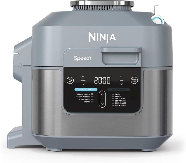 Ninja Speedi 10-in-1 Rapid Cooker & Air Fryer [ON400UK], 5.7 L, Speedi Meals, Air Fry, Steam, Grill, Bake, Roast, Sear, Slow Cook & More, Cooks 4 Portions, Sea Salt Grey