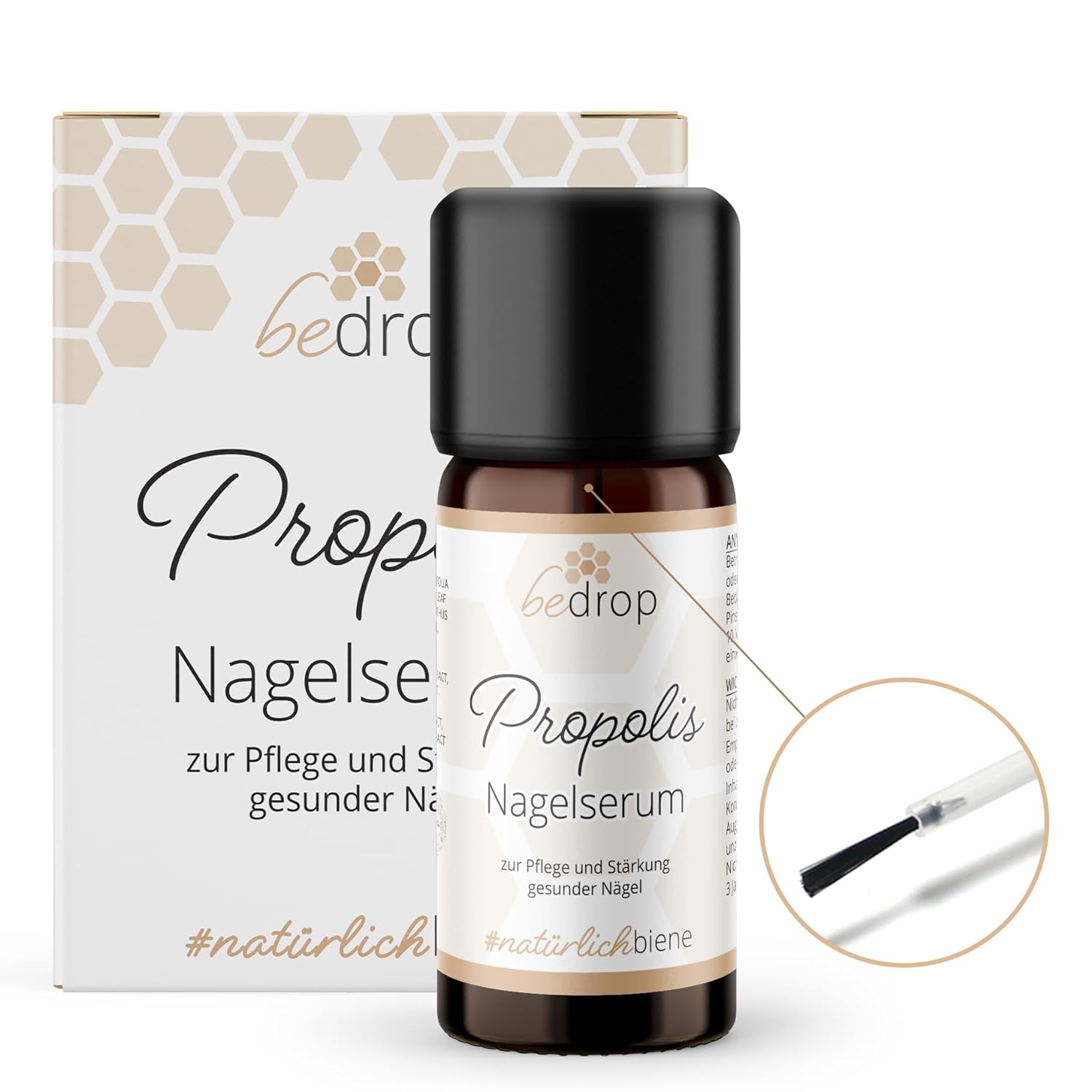 bedrop Propolis Nail Serum 10 ml Cosmetic Nail Care for Nail Fungus, for Care and Strengthening Natural Nails with Propolis Tea Tree Oil, Lavender Oil and Other Oils (10 ml (Pack of 1)