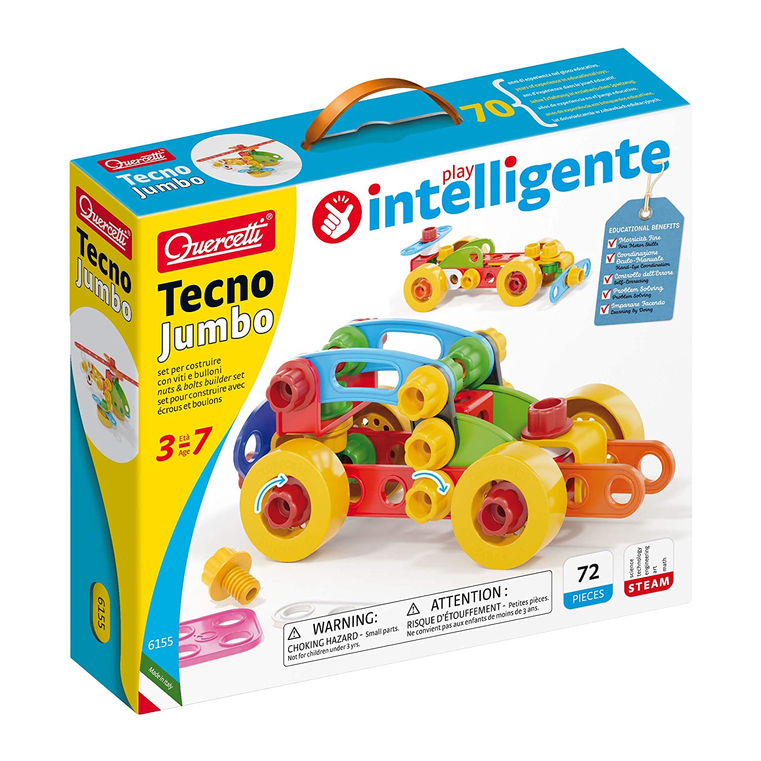 Quercetti Tecno Jumbo-Construction Kit-Imported From Italy