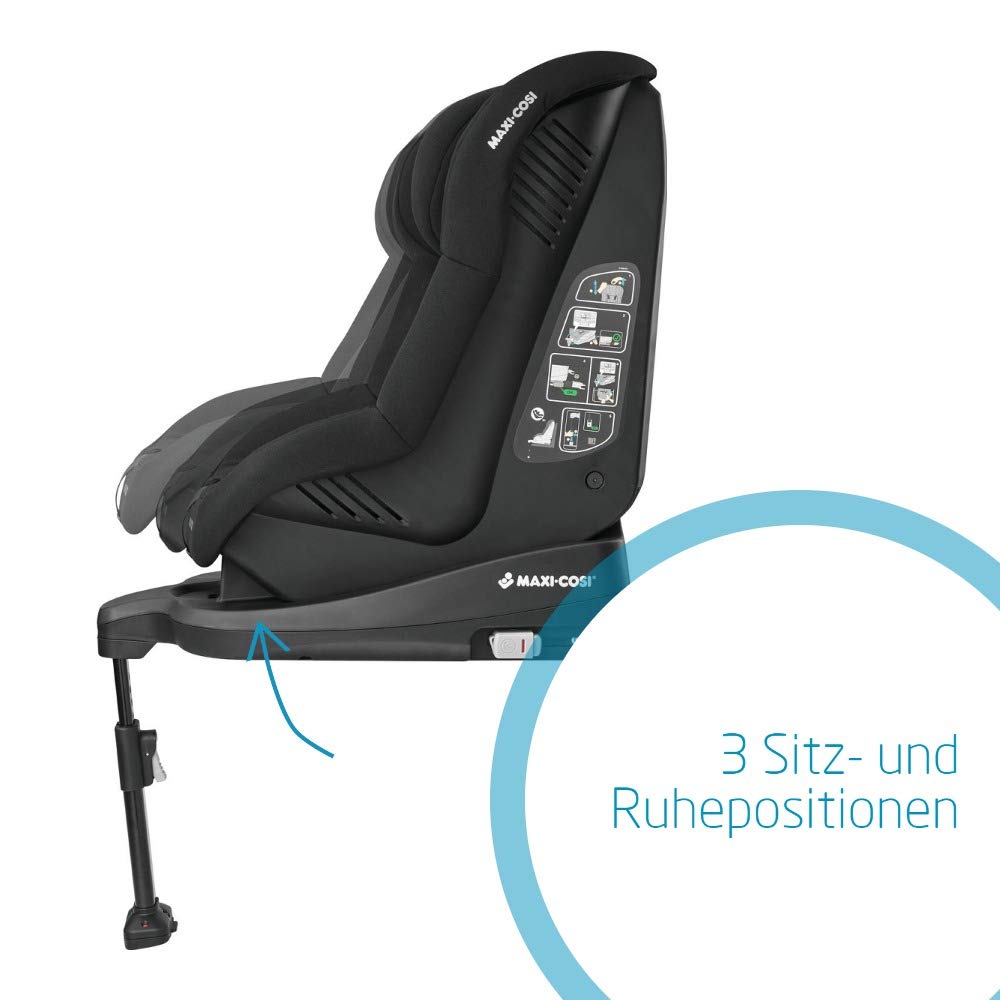 Maxi-Cosi TobiFix child seat, grows with your child ISOFIX car seat with 5 comfortable sitting and resting positions, group 1 (9-18 kg), usable from approx. 9 months to approx. 4 years, Nomad Blue