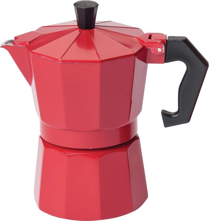Kruger Krüger Karl 502R espresso maker Italiano ROSSO size. 6 T, aluminum, red, 8 x 8 x 12 cm