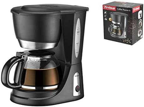 Trisa Electronics 601742 DE 6017.4212 Trisa Passion 6 Coffee Machine Black Cups = 6