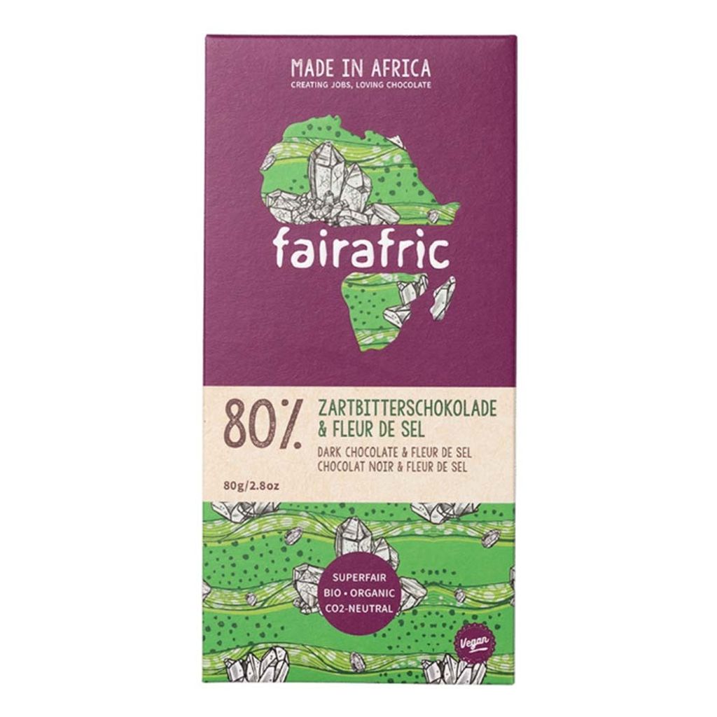 sonstige Dark chocolate with fleur de sel - 80% cocoa 80g