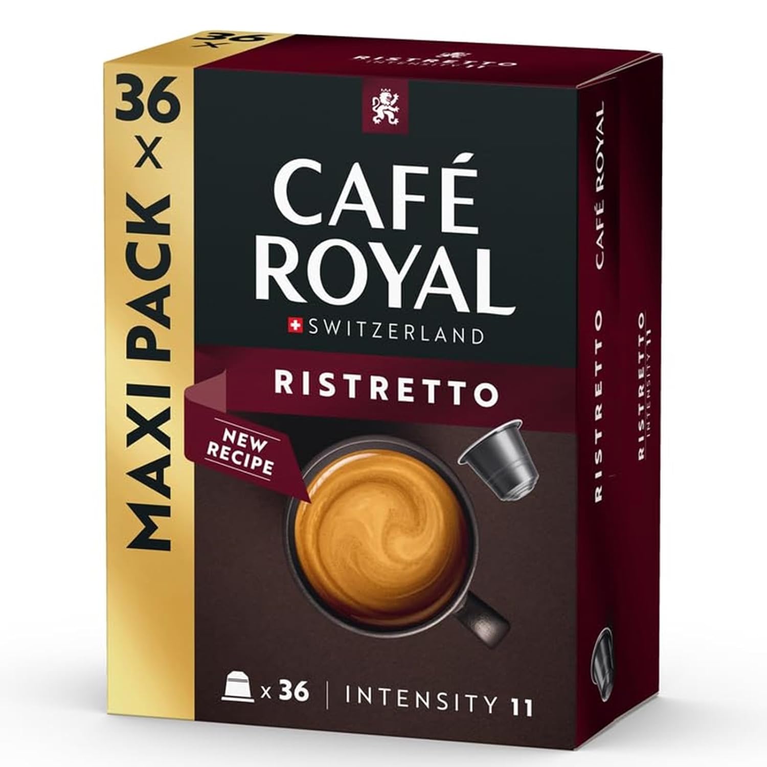 Café Royal Ristretto 36 Capsules for Nespresso Coffee Machine - 9/10 Intensity - Capsules de Café en Aluminum certified UTZ